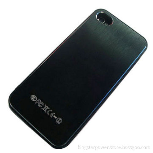 1,800mAh External Backup Battery Charger Case in Black/White, Suitable for iPhone 4/4G/4S
